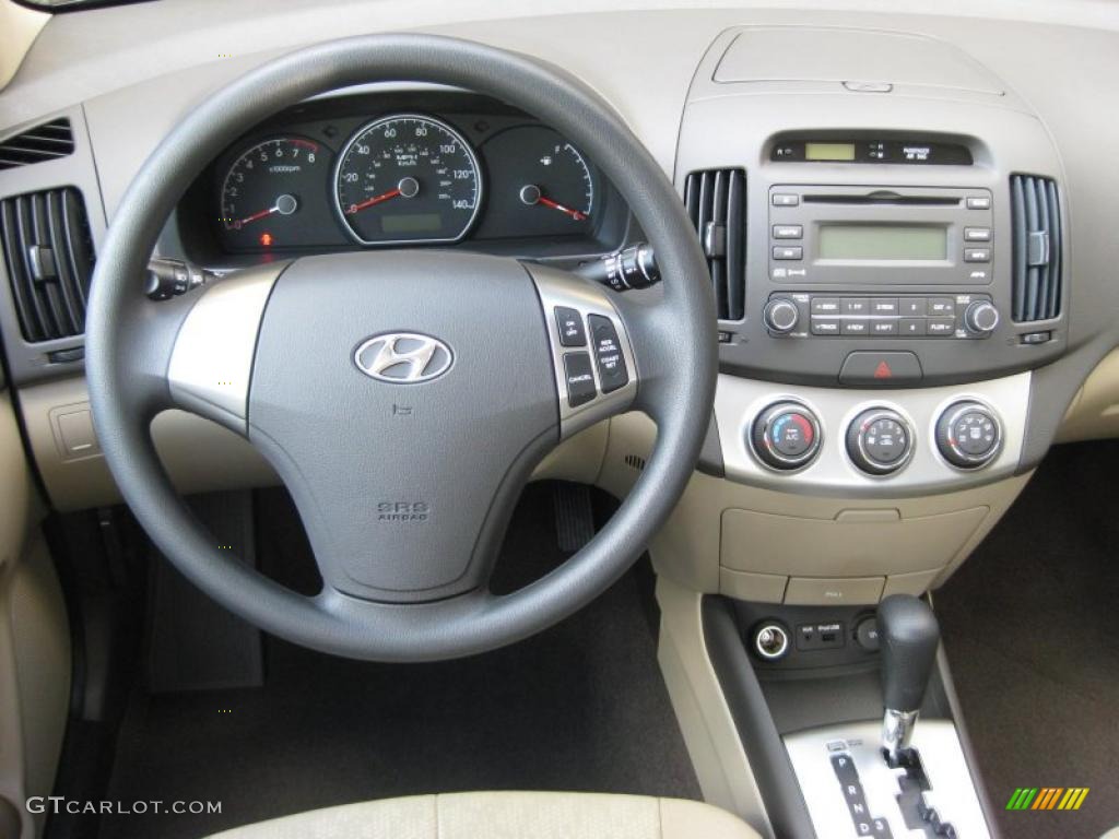 2010 Elantra GLS - Ebony Black / Beige photo #23