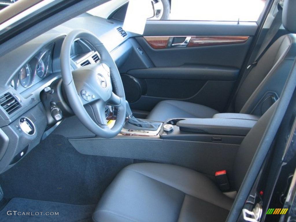 Black Interior 2011 Mercedes-Benz C 300 Luxury 4Matic Photo #38213276