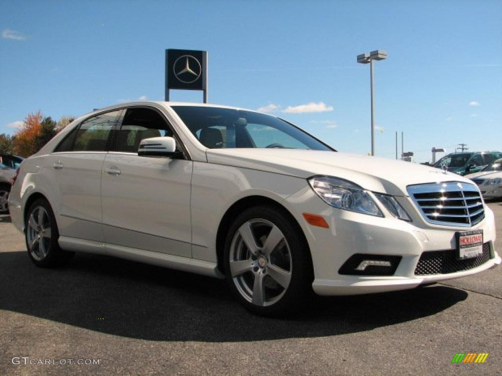 2011 E 350 4Matic Sedan - Arctic White / Almond/Black photo #4