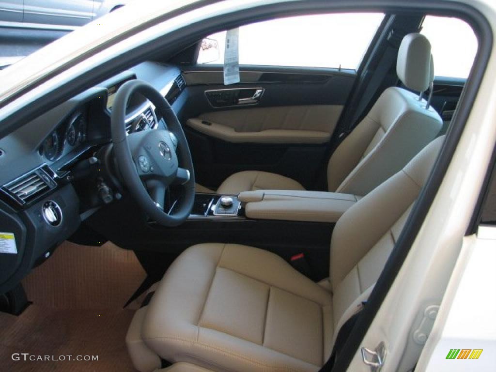 2011 E 350 4Matic Sedan - Arctic White / Almond/Black photo #6