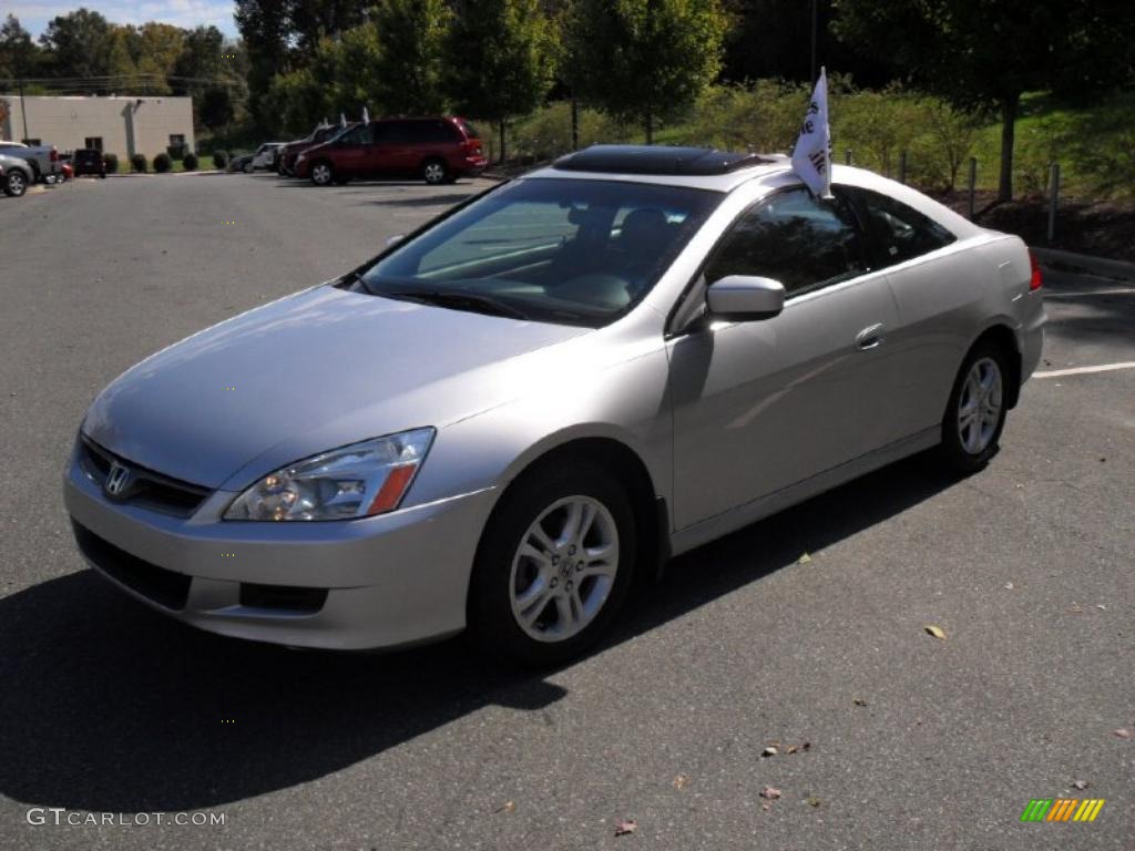 2007 Accord EX Coupe - Alabaster Silver Metallic / Black photo #1