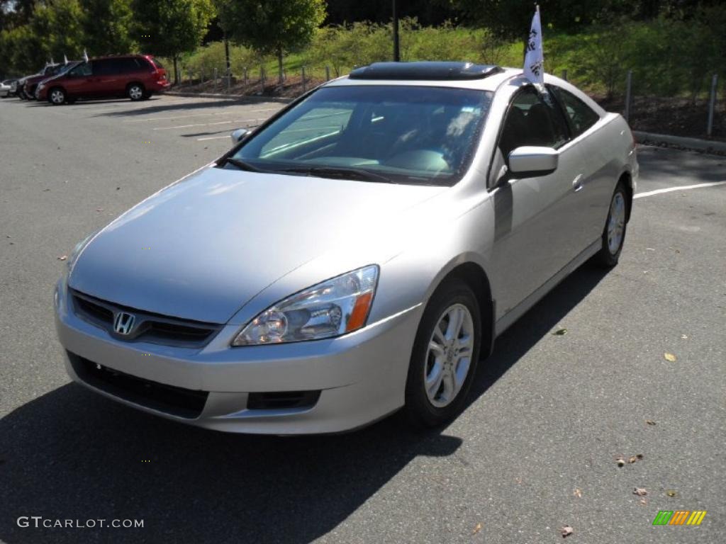 2007 Accord EX Coupe - Alabaster Silver Metallic / Black photo #6