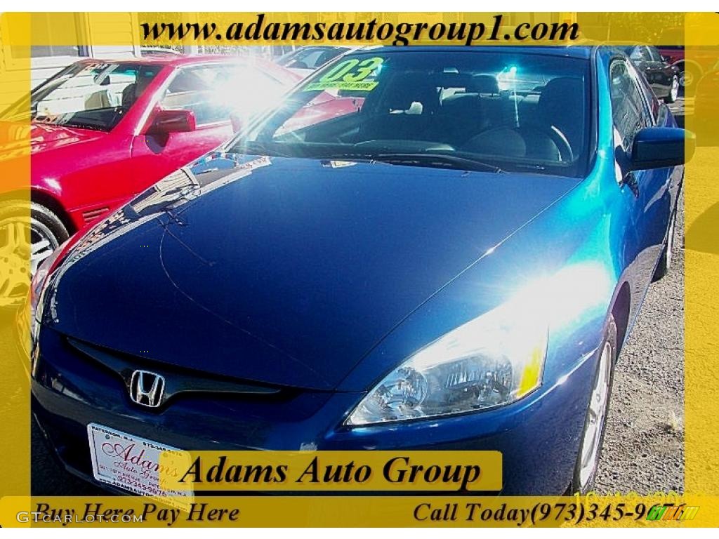 2003 Accord EX Coupe - Sapphire Blue Pearl / Black photo #1