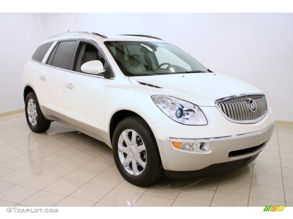 2008 Enclave CXL AWD - White Diamond Tri Coat / Cashmere/Cocoa photo #1