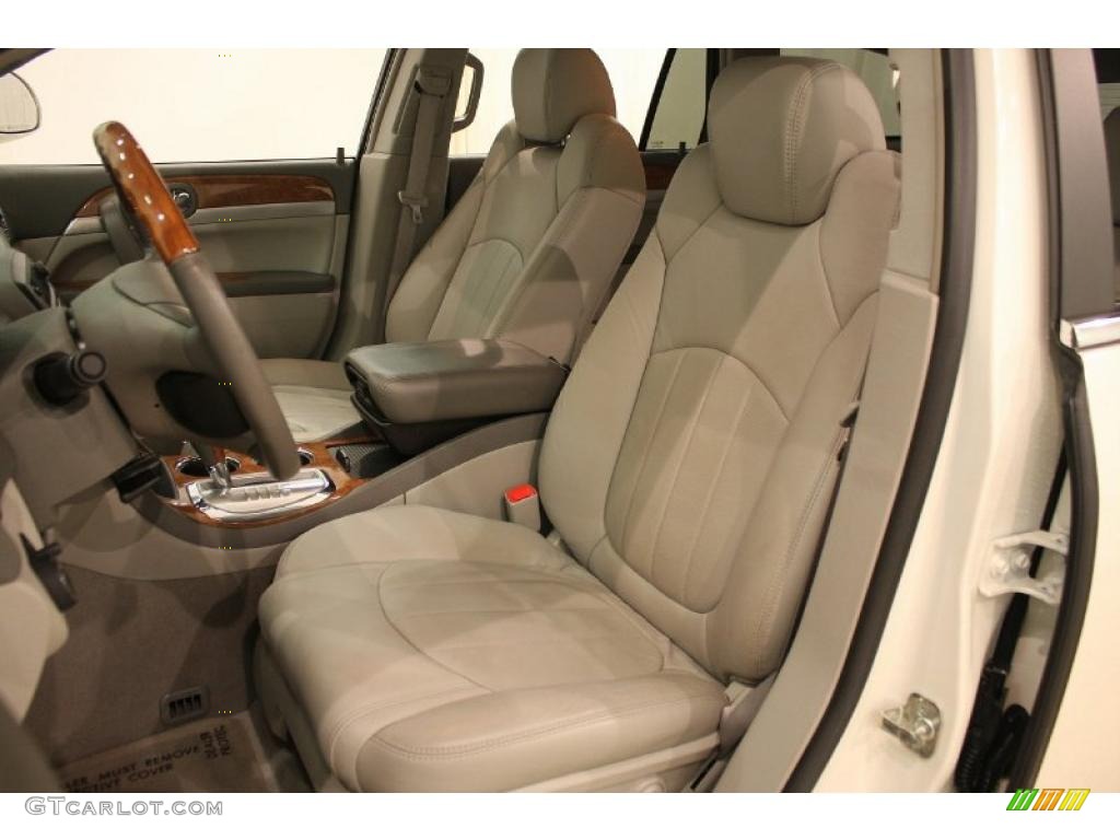 2008 Enclave CXL AWD - White Diamond Tri Coat / Cashmere/Cocoa photo #12