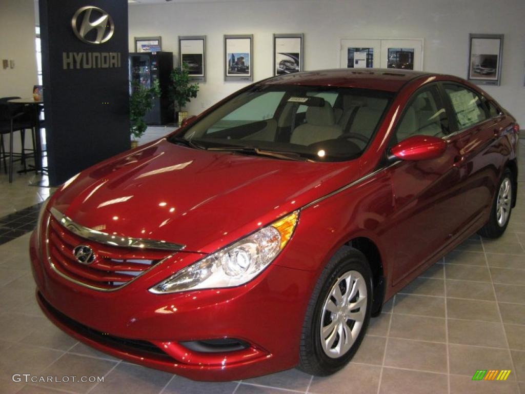 2011 Sonata GLS - Venetian Red / Camel photo #2