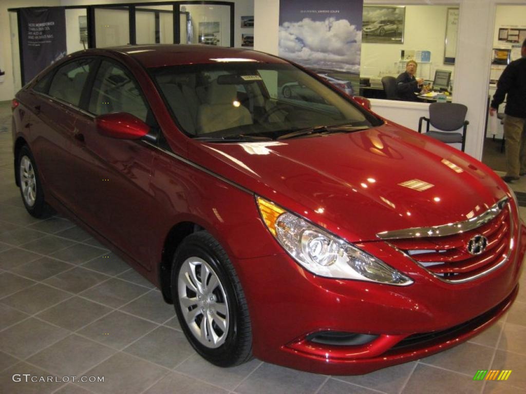 2011 Sonata GLS - Venetian Red / Camel photo #4