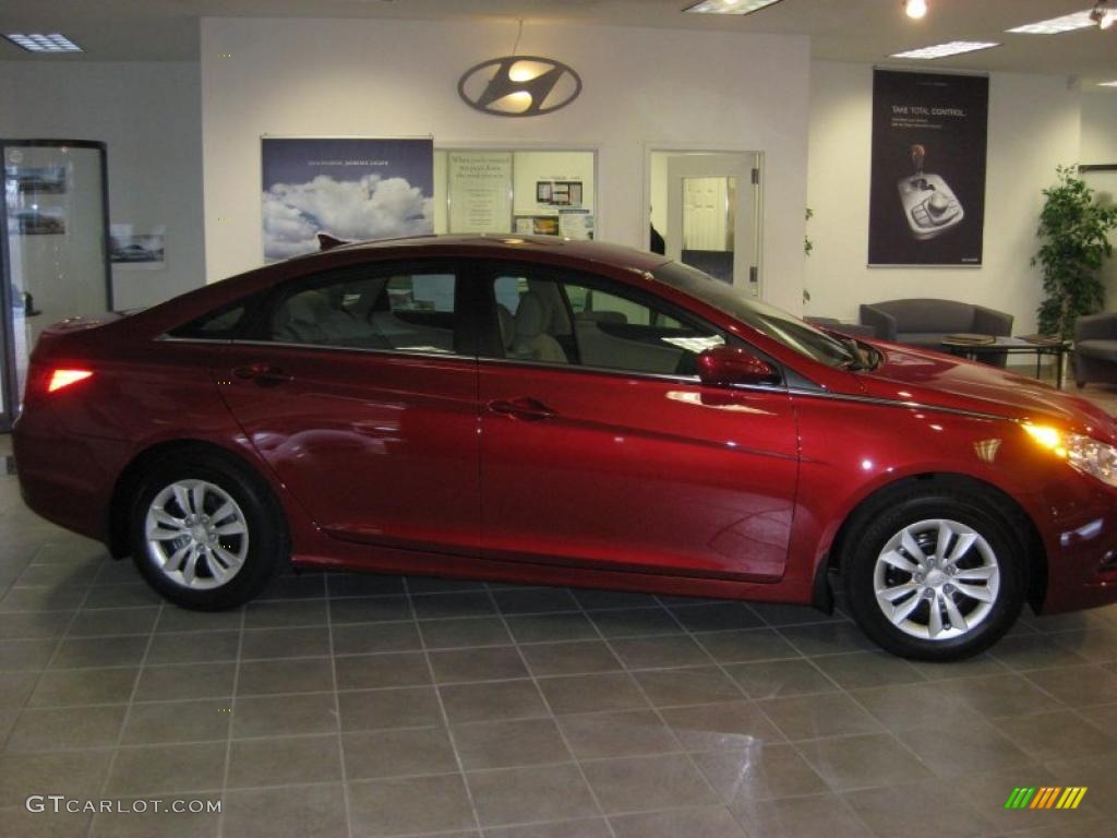 2011 Sonata GLS - Venetian Red / Camel photo #5