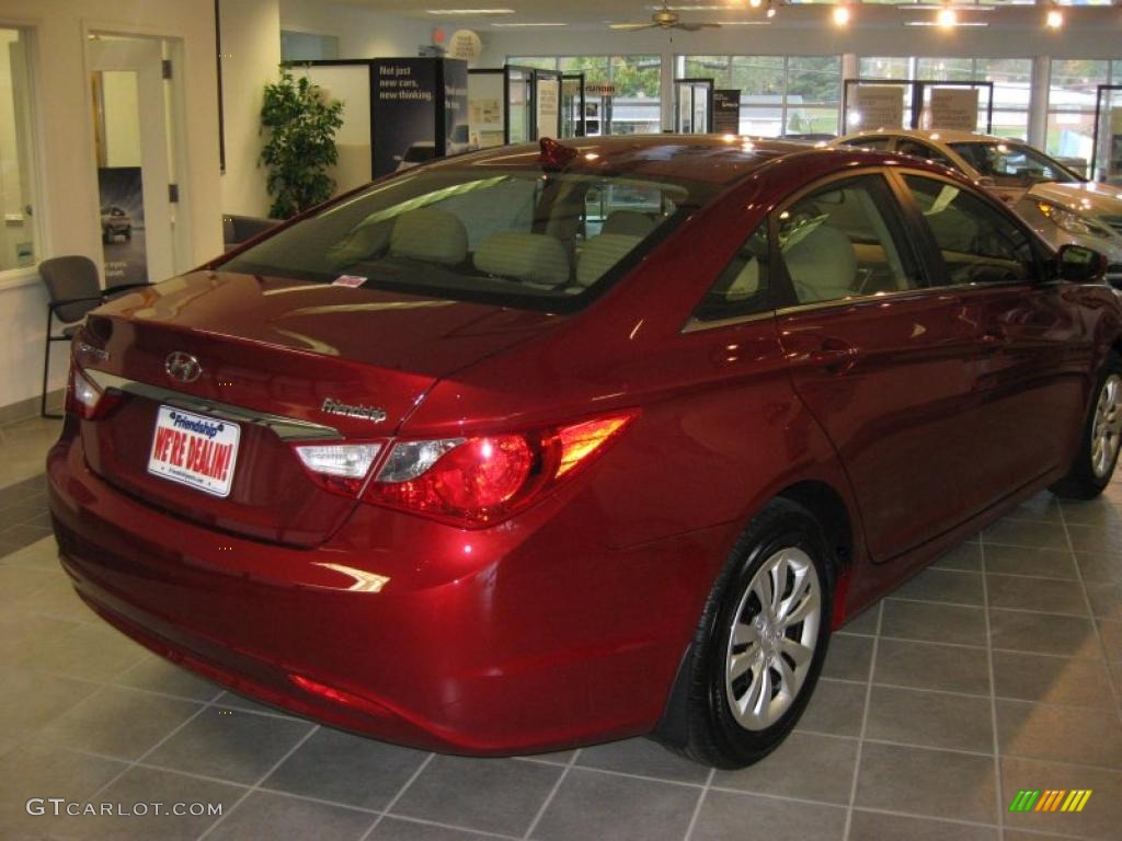 2011 Sonata GLS - Venetian Red / Camel photo #6