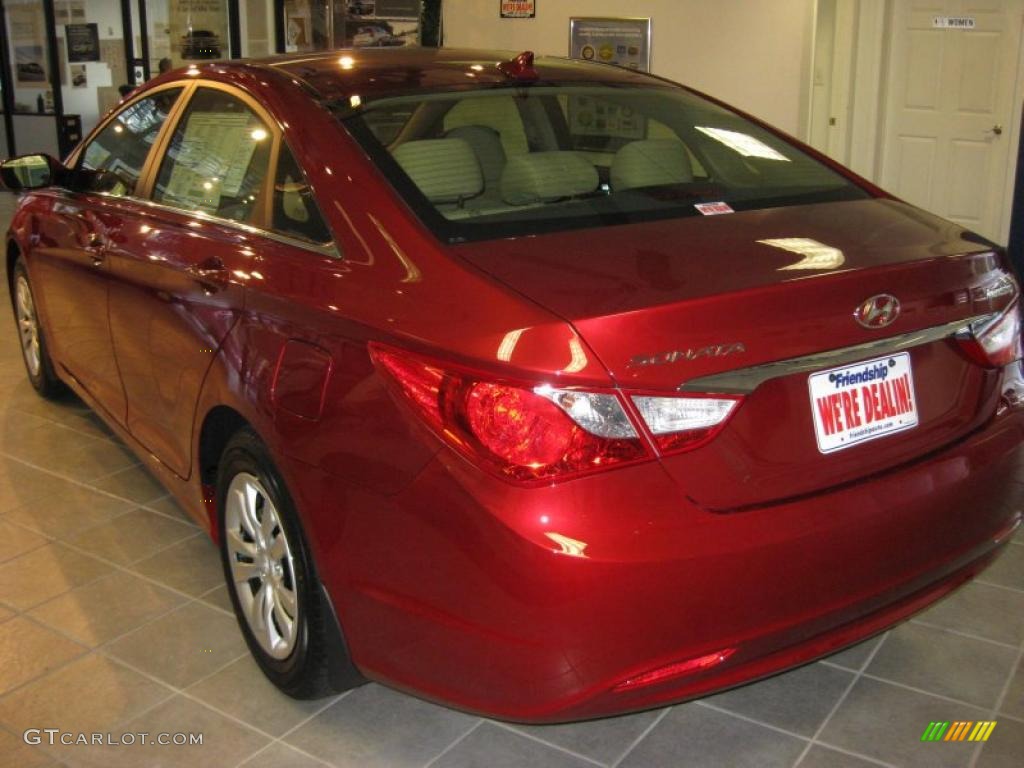 2011 Sonata GLS - Venetian Red / Camel photo #8