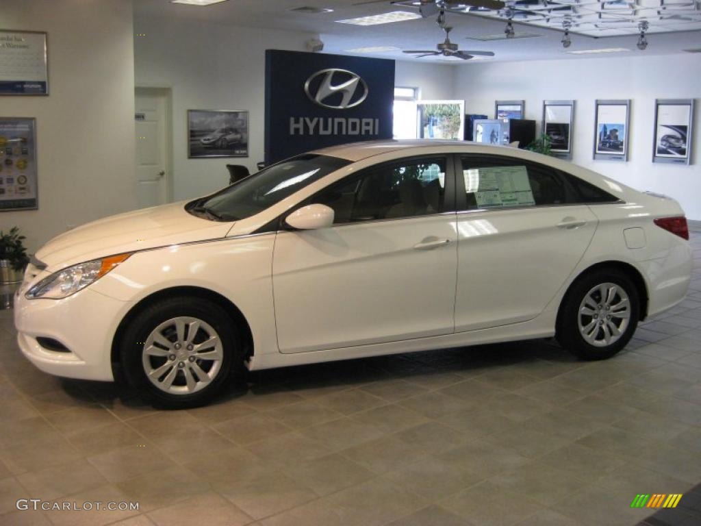 2011 Sonata GLS - Pearl White / Camel photo #1