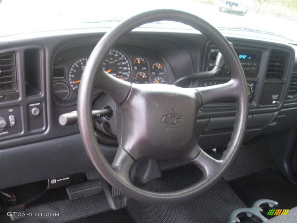 2002 Chevrolet Silverado 1500 Work Truck Regular Cab Graphite Gray Steering Wheel Photo #38216574