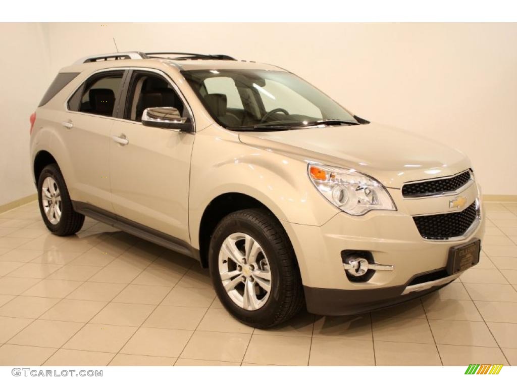 2010 Equinox LTZ - Gold Mist Metallic / Jet Black/Brownstone photo #1