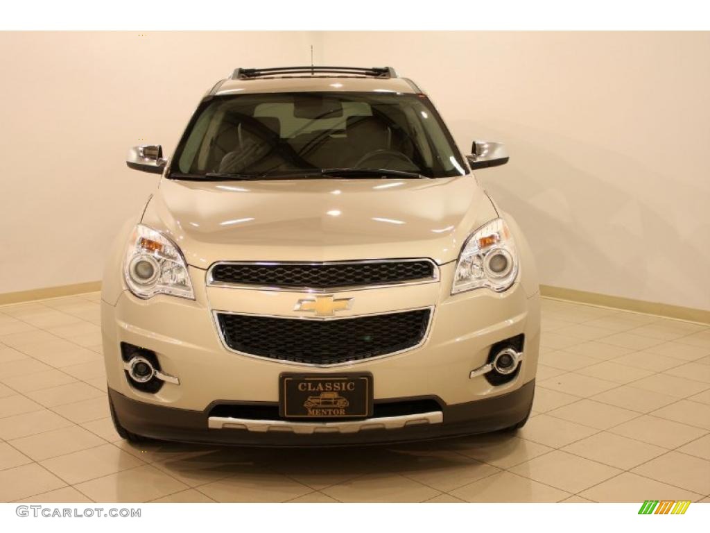 2010 Equinox LTZ - Gold Mist Metallic / Jet Black/Brownstone photo #2