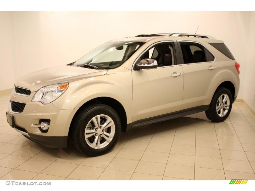 2010 Equinox LTZ - Gold Mist Metallic / Jet Black/Brownstone photo #3