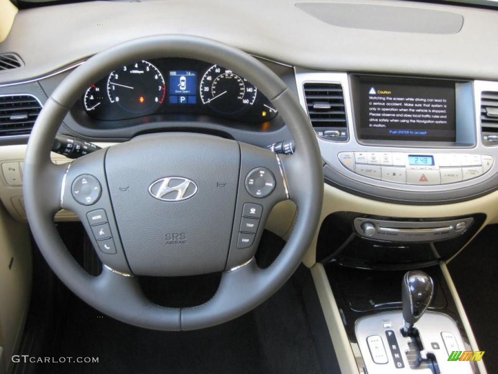 2011 Hyundai Genesis 3.8 Sedan Cashmere Dashboard Photo #38217060