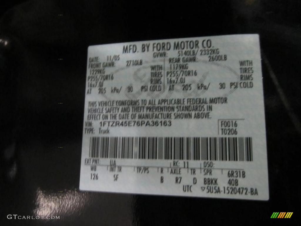 2006 Ranger Sport SuperCab 4x4 - Black / Medium Dark Flint photo #6