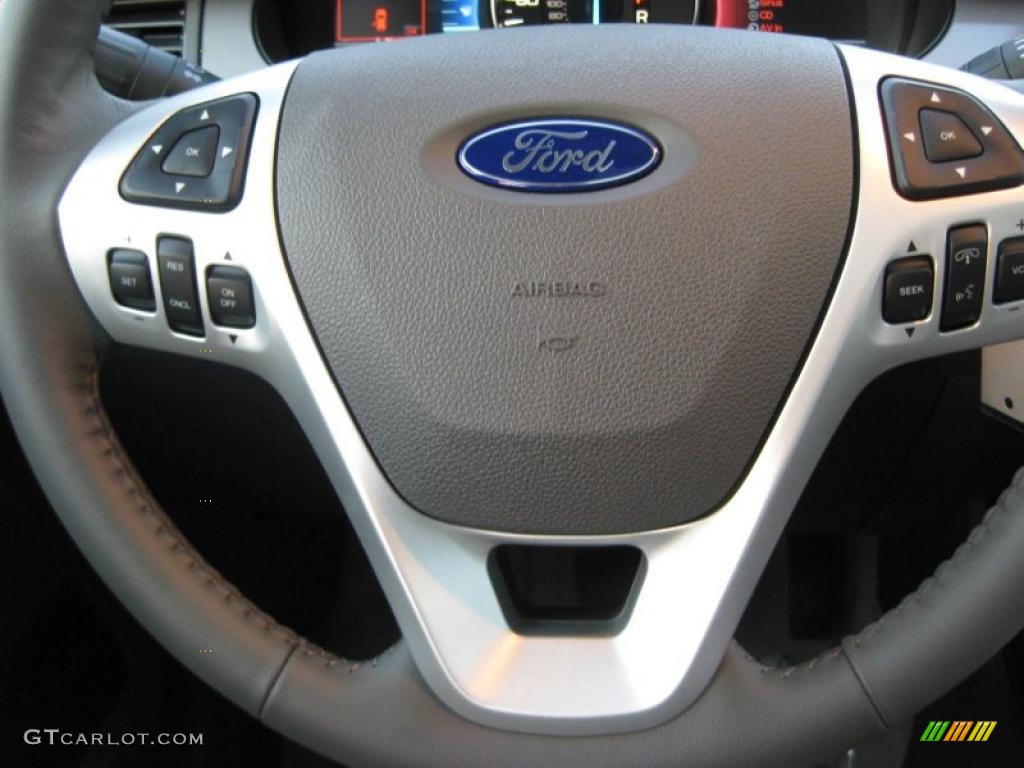 2011 Ford Edge SEL Medium Light Stone Steering Wheel Photo #38217772
