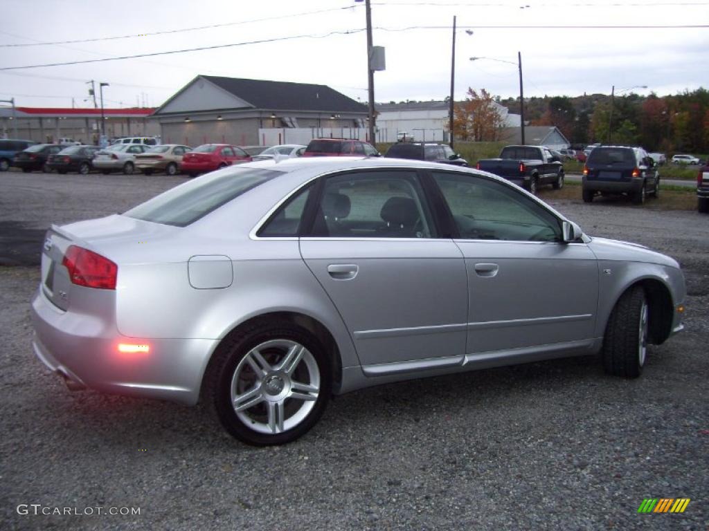 2008 A4 2.0T quattro Sedan - Light Silver Metallic / Black photo #4