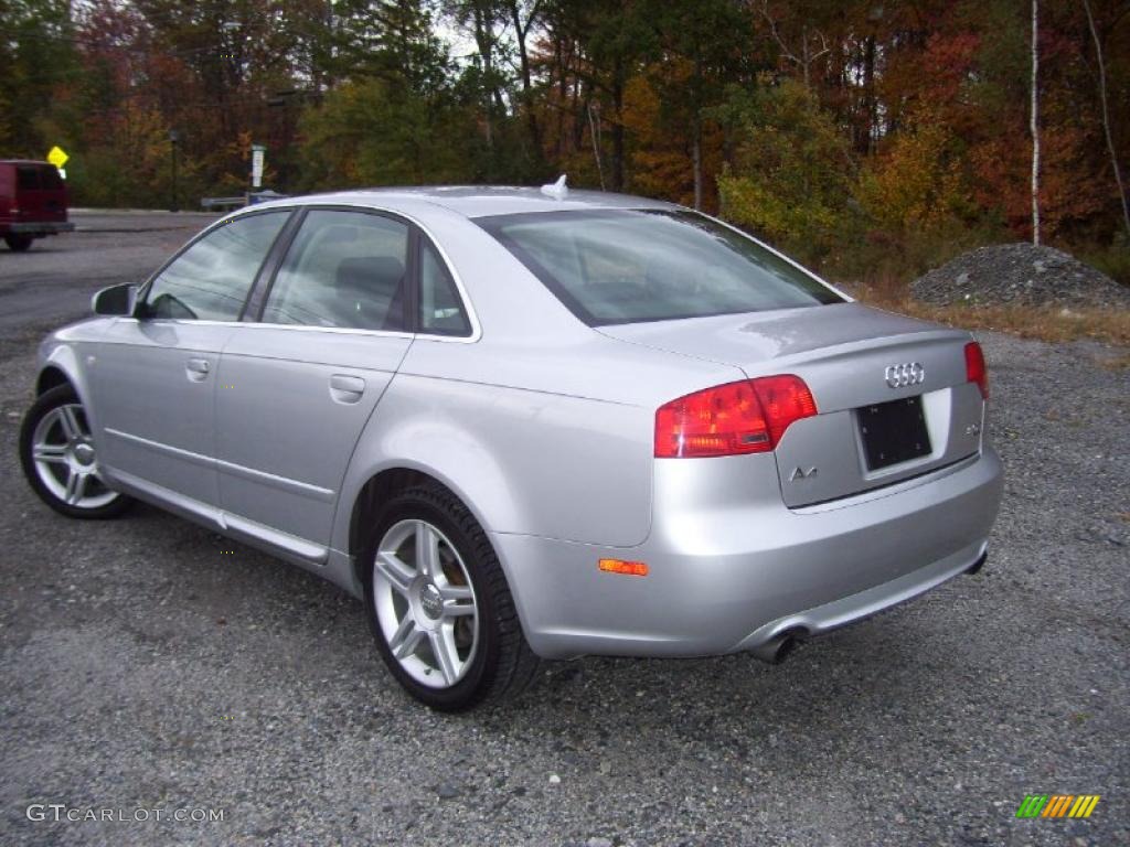 2008 A4 2.0T quattro Sedan - Light Silver Metallic / Black photo #5