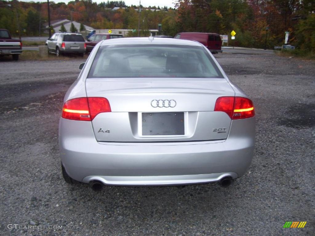2008 A4 2.0T quattro Sedan - Light Silver Metallic / Black photo #6