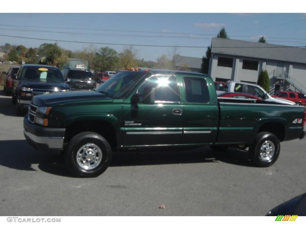 2007 Silverado 2500HD Classic LT Extended Cab 4x4 - Dark Green Metallic / Dark Charcoal photo #36