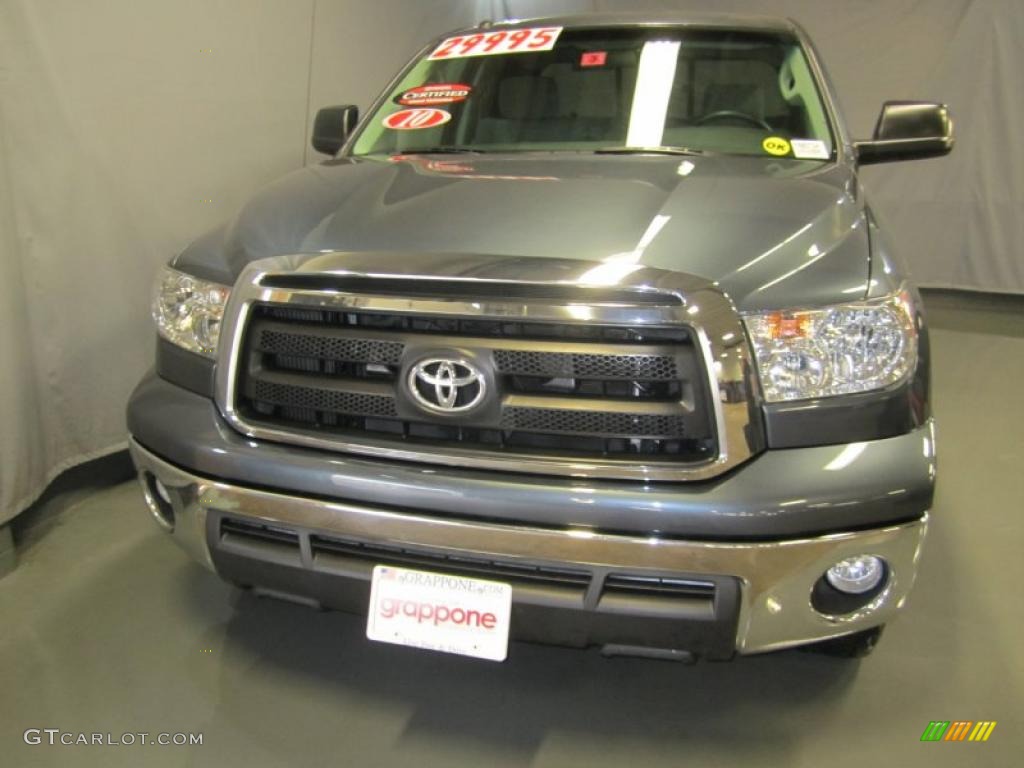 2010 Tundra TRD Double Cab 4x4 - Slate Gray Metallic / Graphite Gray photo #2