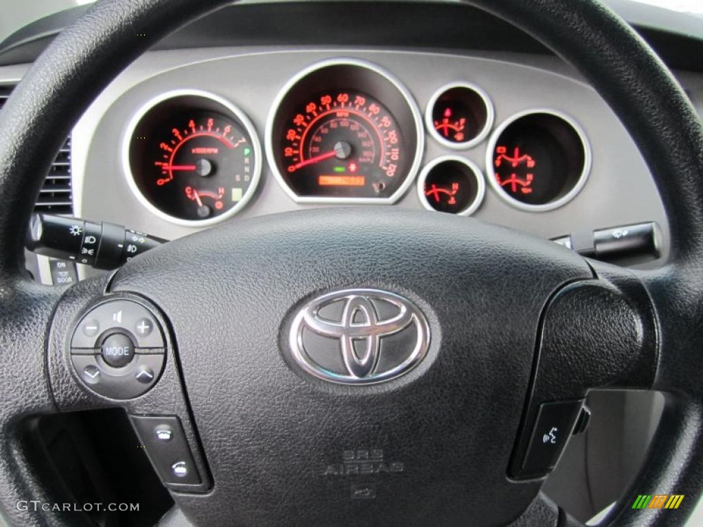 2010 Toyota Tundra TRD Double Cab 4x4 Graphite Gray Steering Wheel Photo #38223237