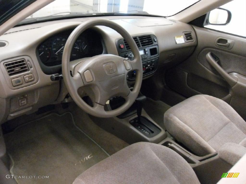 1998 Honda Civic LX Sedan Beige Dashboard Photo #38223241
