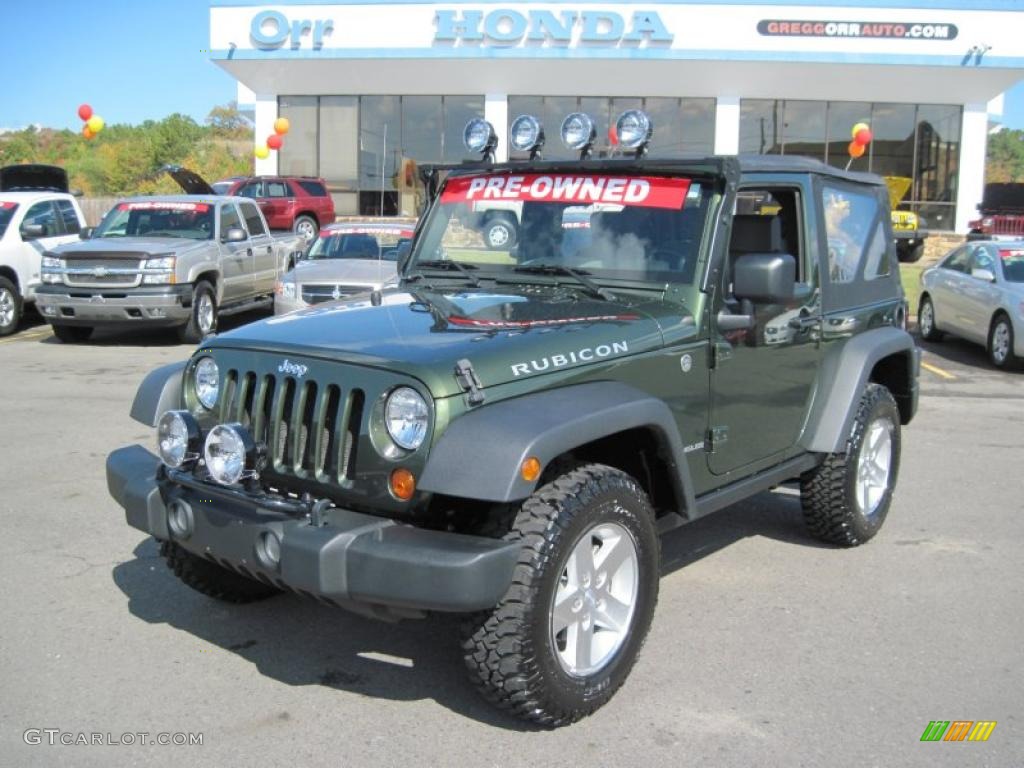 2008 Wrangler Rubicon 4x4 - Jeep Green Metallic / Dark Slate Gray/Medium Slate Gray photo #1