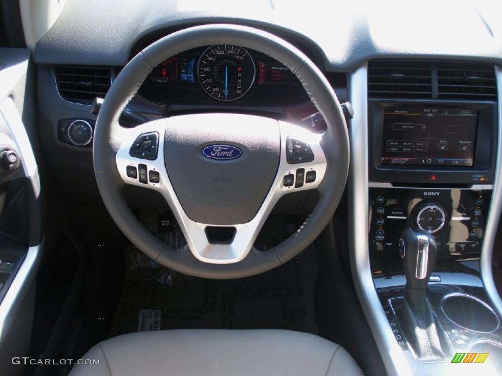 2011 Ford Edge Limited Medium Light Stone Steering Wheel Photo #38225757