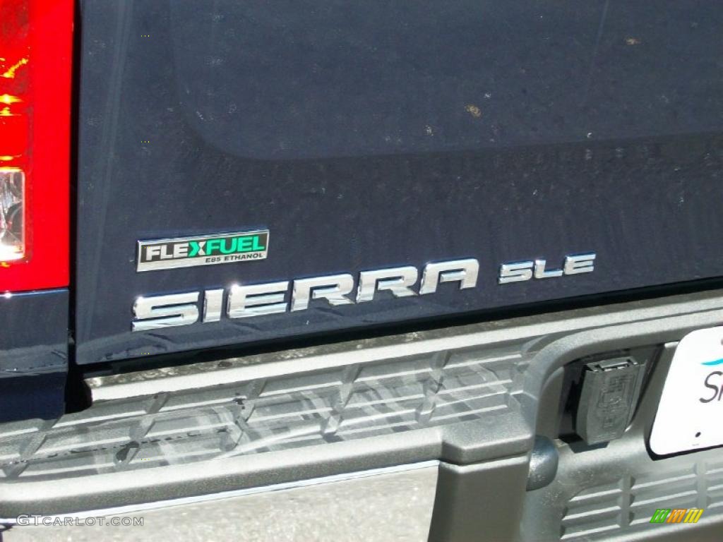 2011 Sierra 1500 SLE Extended Cab 4x4 - Midnight Blue Metallic / Ebony photo #7