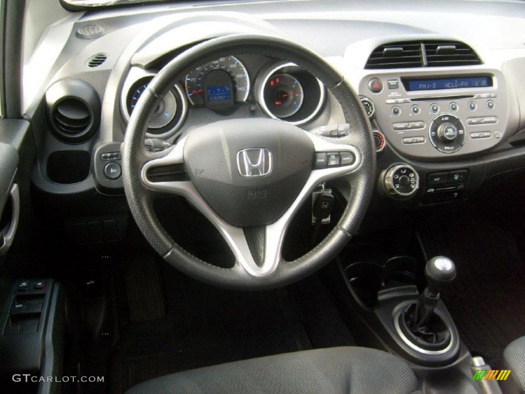 2009 Honda Fit Sport Sport Black Dashboard Photo #38228787