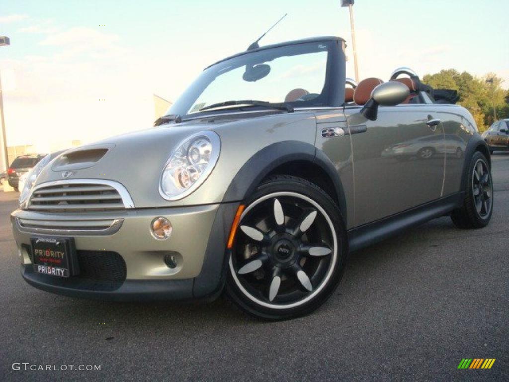 2007 Cooper S Convertible Sidewalk Edition - Sparkling Silver Metallic / Lounge Malt Brown photo #1