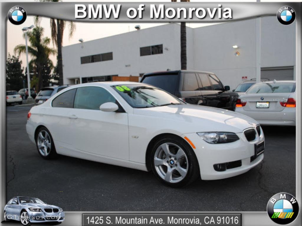 2008 3 Series 328i Coupe - Alpine White / Black photo #1