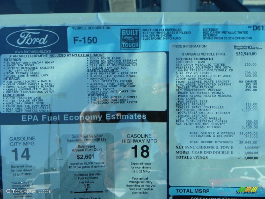 2010 F150 XLT SuperCab 4x4 - Red Candy Metallic / Medium Stone photo #8