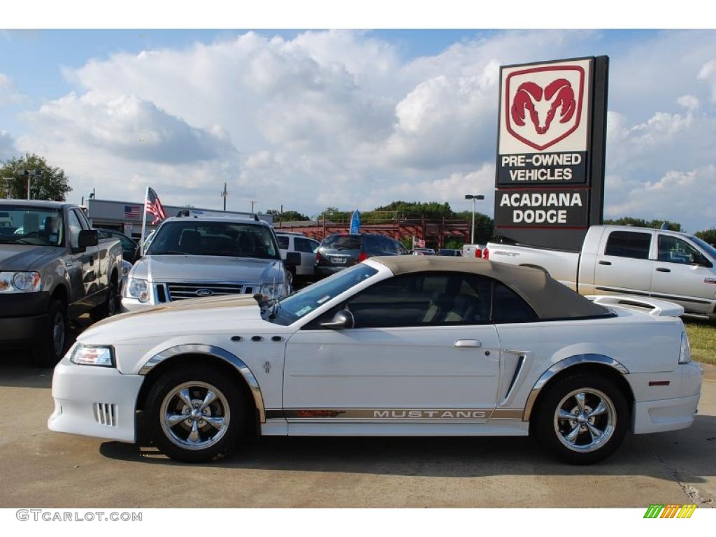 2003 Mustang V6 Convertible - Oxford White / Medium Parchment photo #2