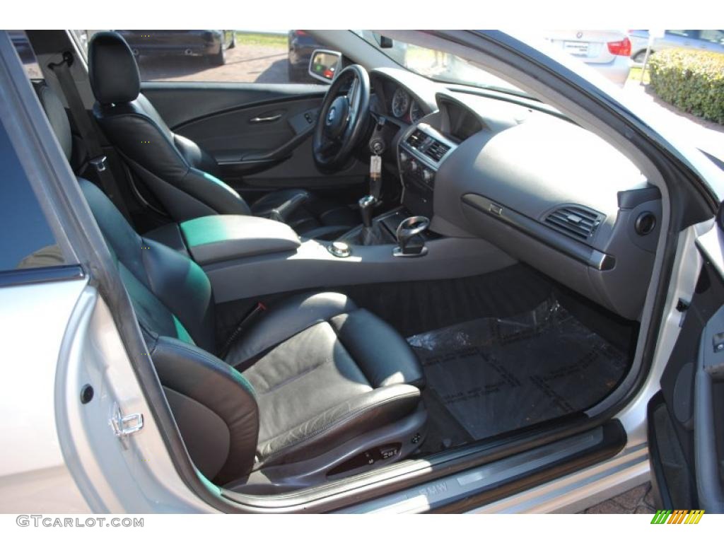 Black Interior 2004 BMW 6 Series 645i Coupe Photo #38243275
