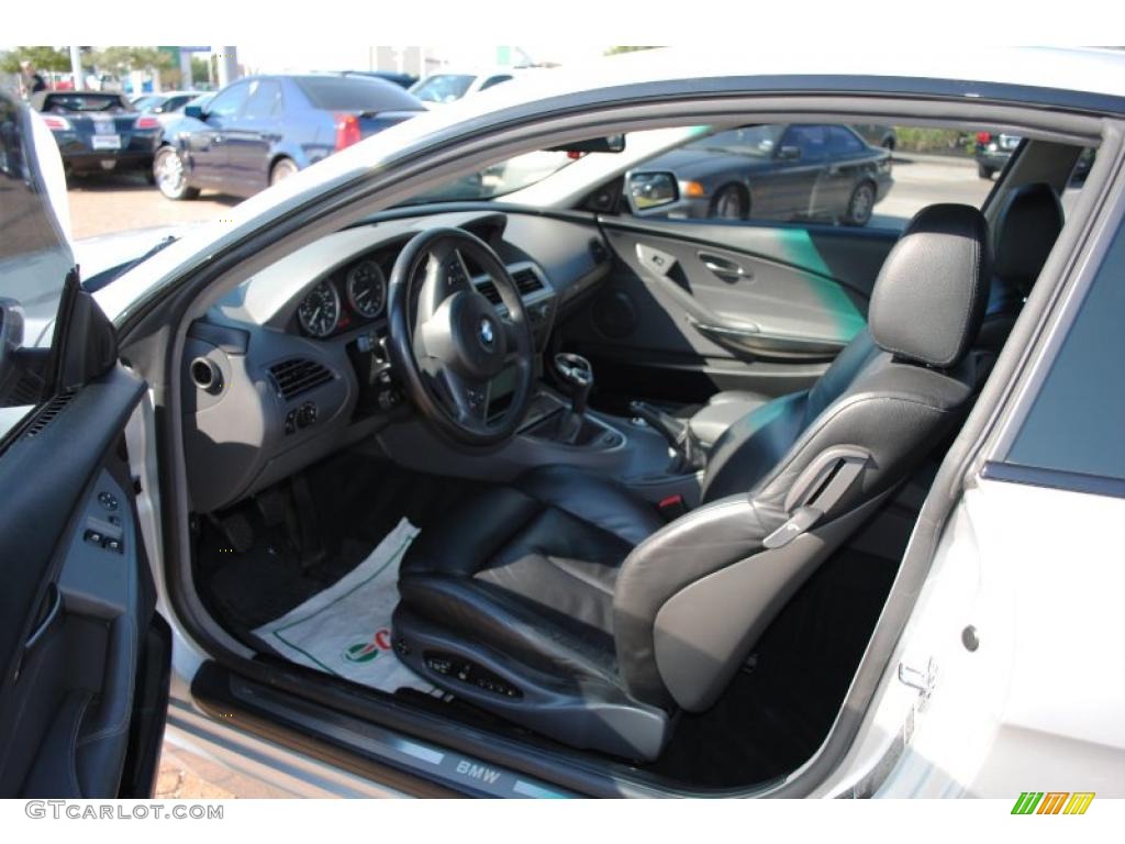 Black Interior 2004 BMW 6 Series 645i Coupe Photo #38243319