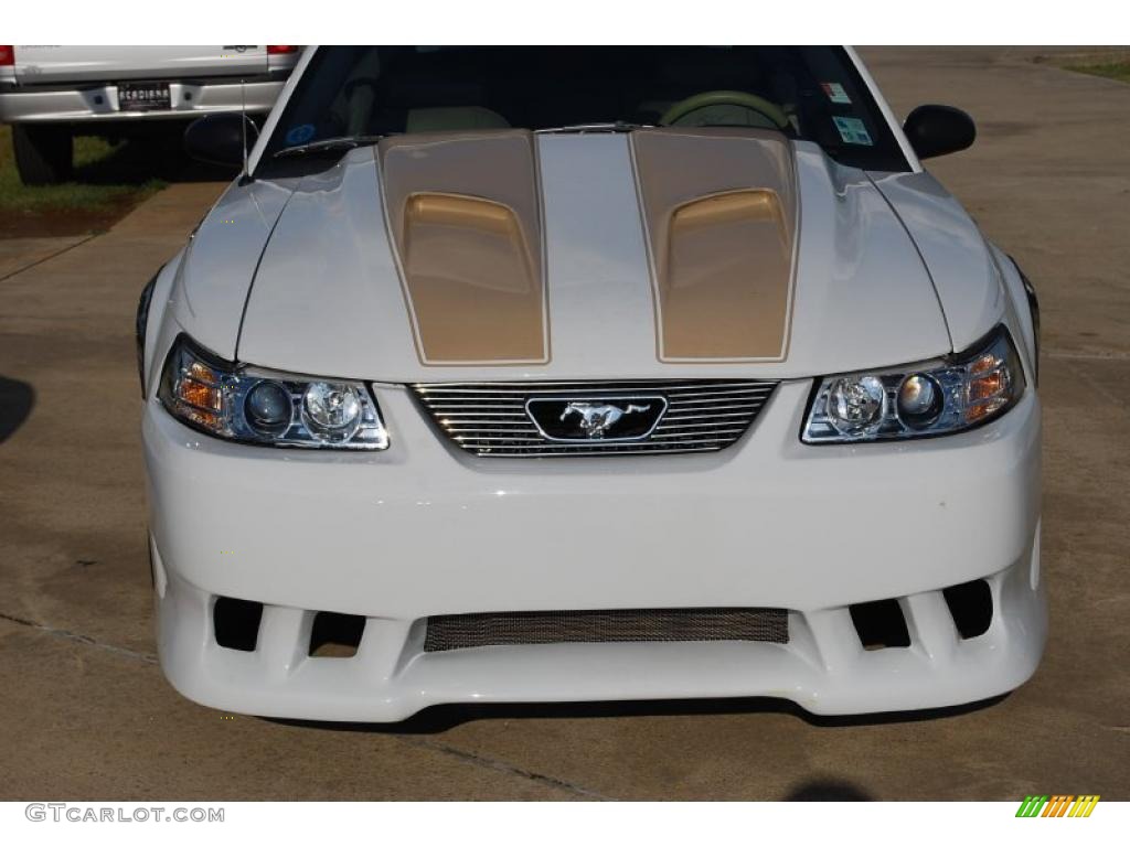 2003 Mustang V6 Convertible - Oxford White / Medium Parchment photo #9