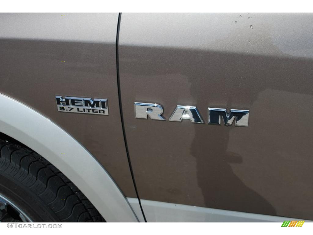 2009 Ram 1500 Laramie Crew Cab - Austin Tan Pearl / Light Pebble Beige/Bark Brown photo #6