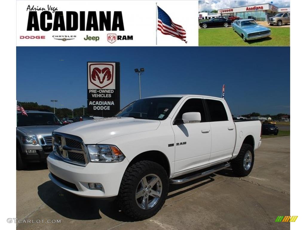 2009 Ram 1500 Sport Crew Cab - Stone White / Dark Slate/Medium Graystone photo #1