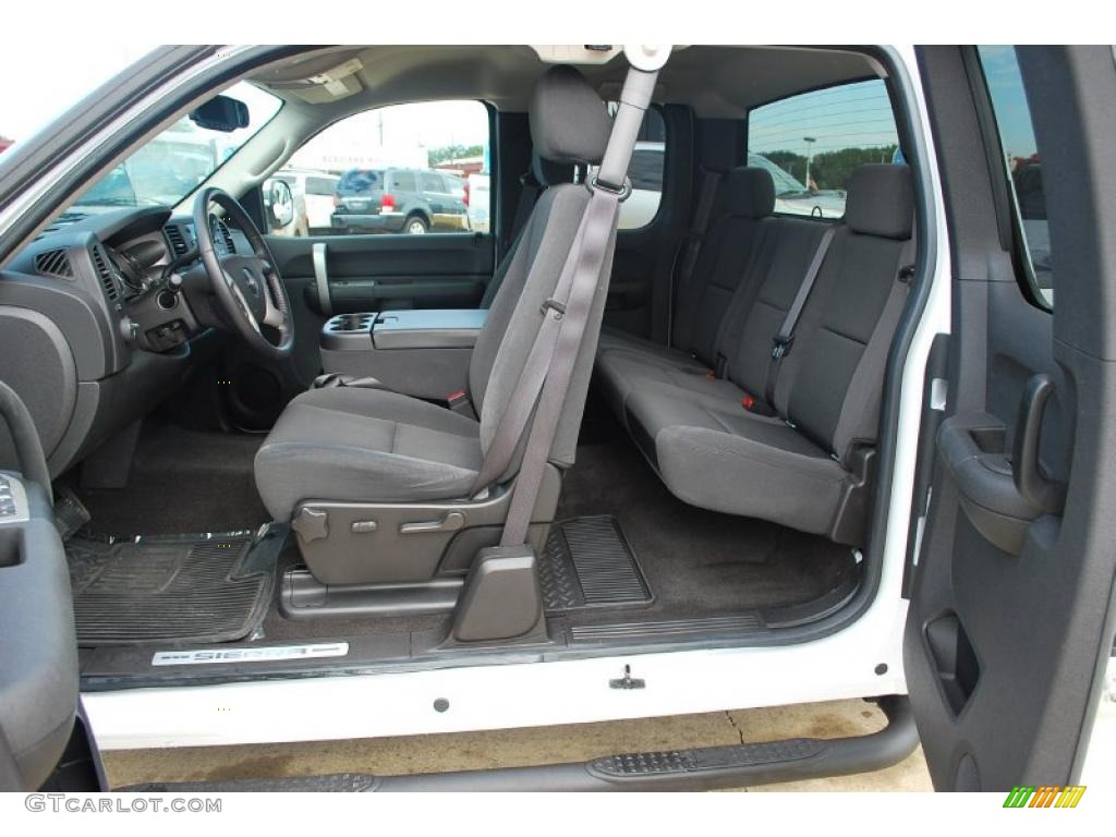 Ebony Interior 2009 GMC Sierra 1500 SLE Extended Cab Photo #38246119