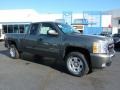 2011 Steel Green Metallic Chevrolet Silverado 1500 LT Extended Cab 4x4  photo #1