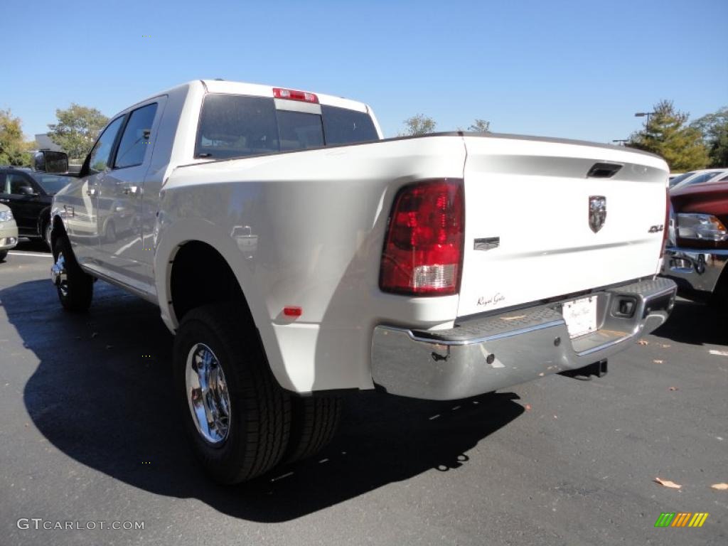 2011 Ram 3500 HD Laramie Mega Cab 4x4 Dually - Bright White / Light Pebble Beige/Bark Brown photo #8