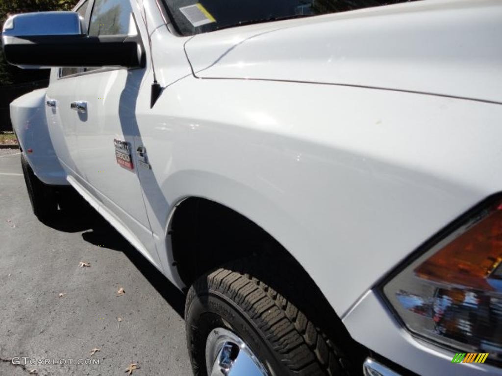 2011 Ram 3500 HD Laramie Mega Cab 4x4 Dually - Bright White / Light Pebble Beige/Bark Brown photo #12