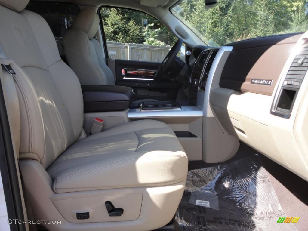 Light Pebble Beige/Bark Brown Interior 2011 Dodge Ram 3500 HD Laramie Mega Cab 4x4 Dually Photo #38248851