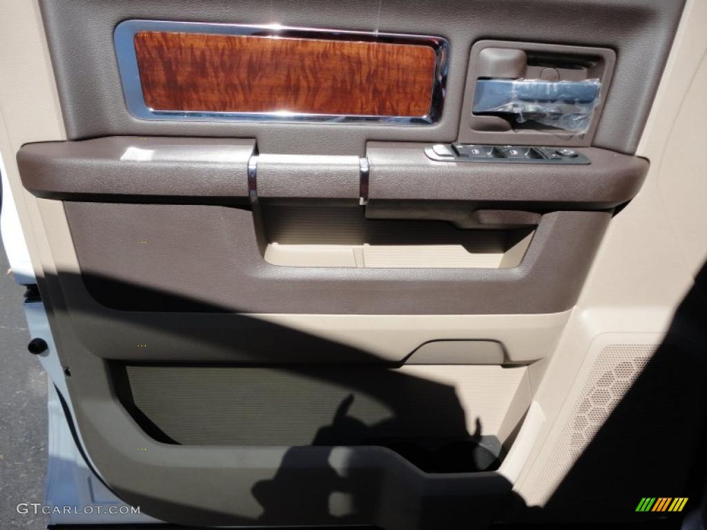 Light Pebble Beige/Bark Brown Interior 2011 Dodge Ram 3500 HD Laramie Mega Cab 4x4 Dually Photo #38248959