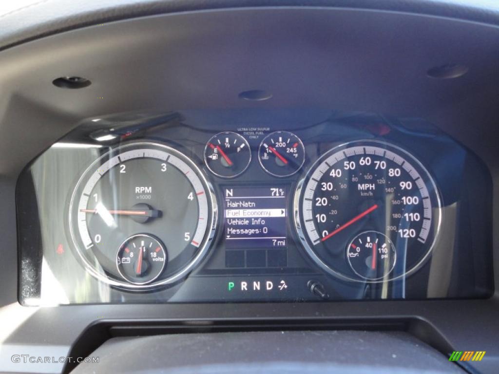 2011 Dodge Ram 3500 HD Laramie Mega Cab 4x4 Dually Gauges Photo #38249063