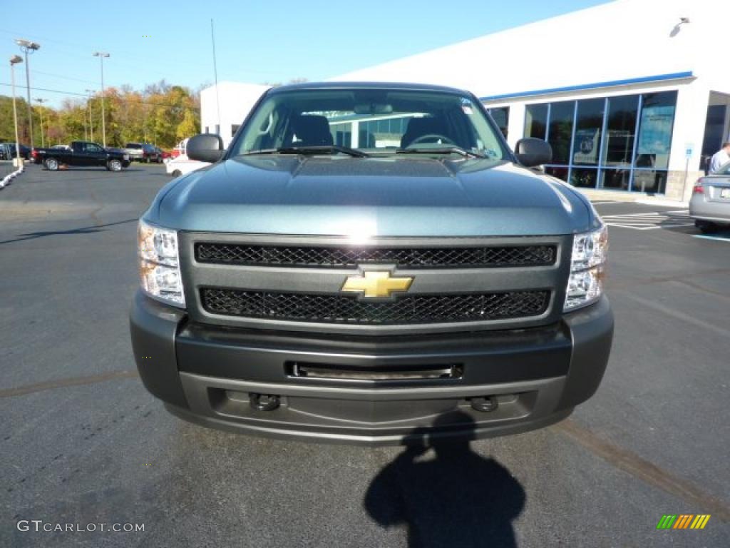 2011 Silverado 1500 Extended Cab 4x4 - Blue Granite Metallic / Dark Titanium photo #2